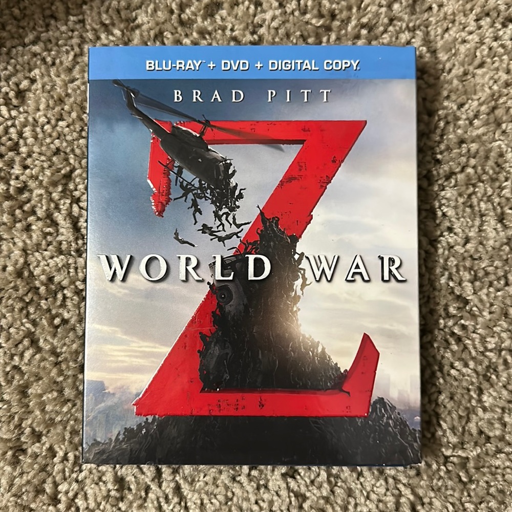World War Z Blu Ray plus DVD and digital copy movie